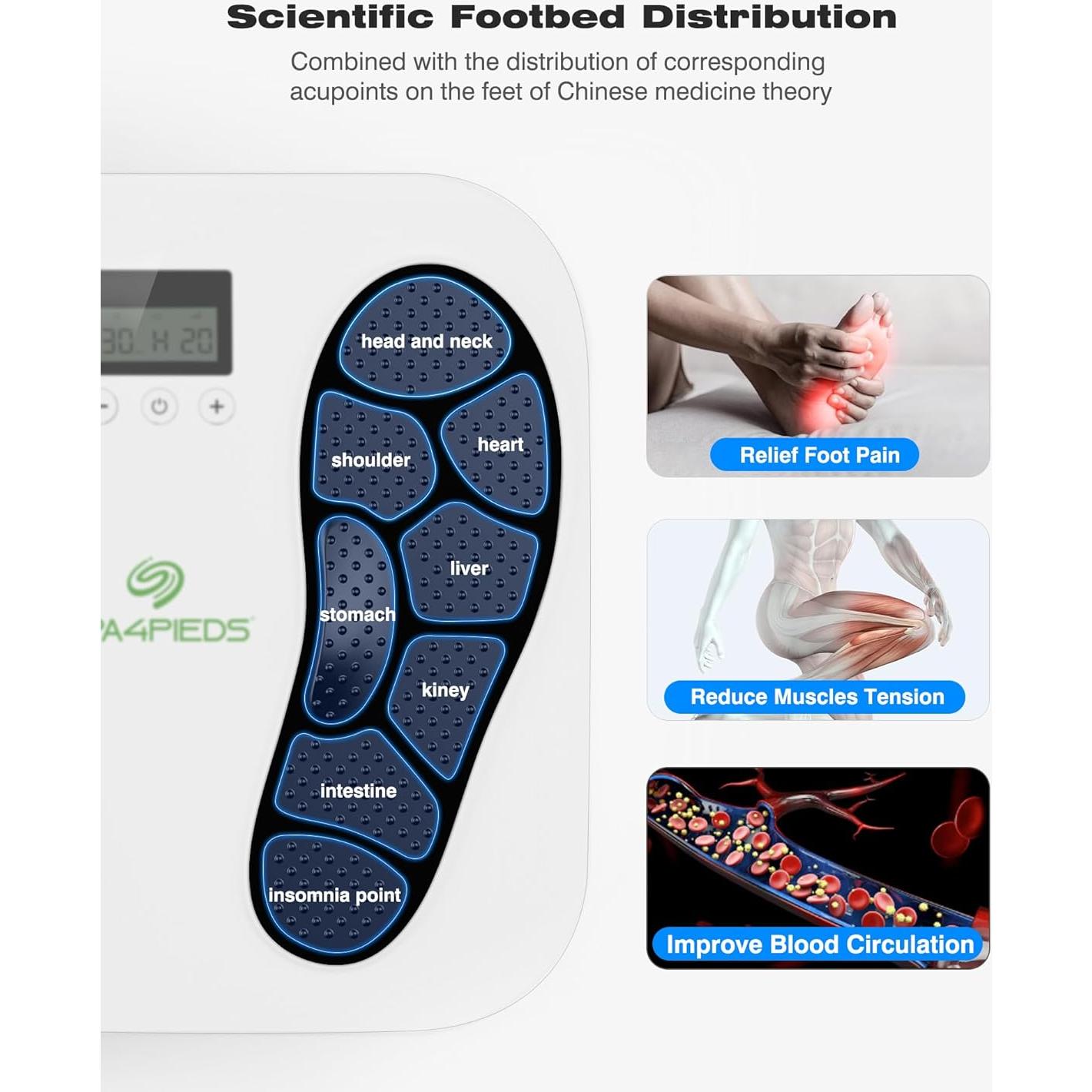 Masajeador de Pies SPA4PIEDS KTR-4012 Recargable TENS/EMS