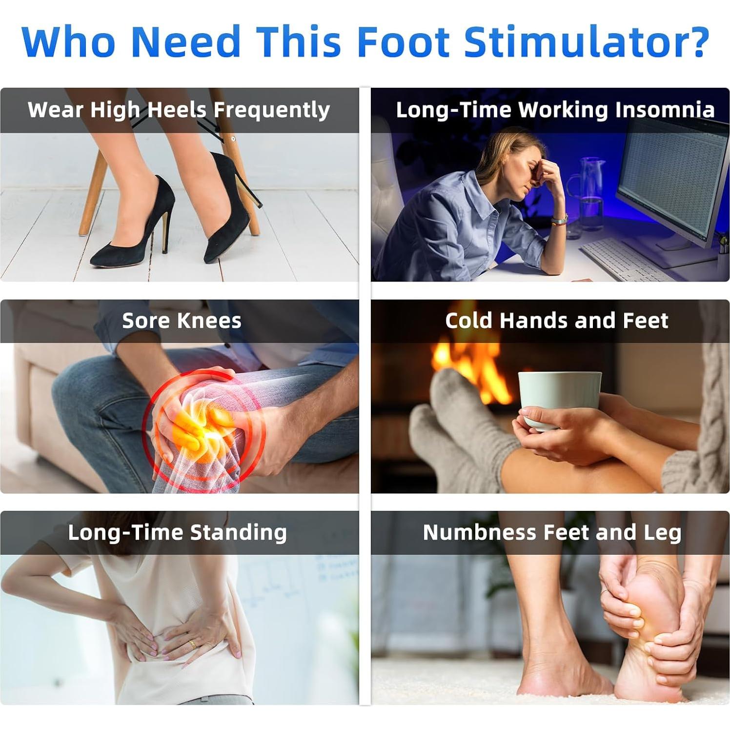 Creliver Estimulador de Pies Pro - Masajeador Eléctrico para Alivio del Dolor y Circulación