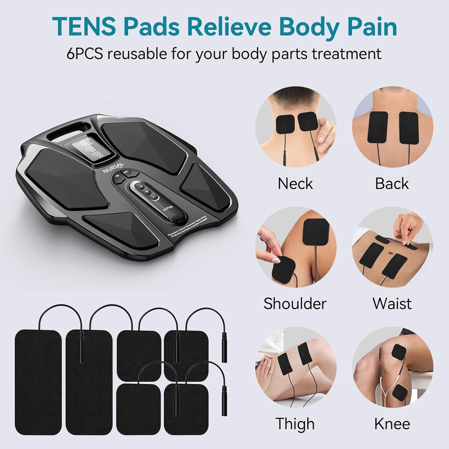 Masajeador de pies NURSAL F100 EMS TENS recargable 90 niveles