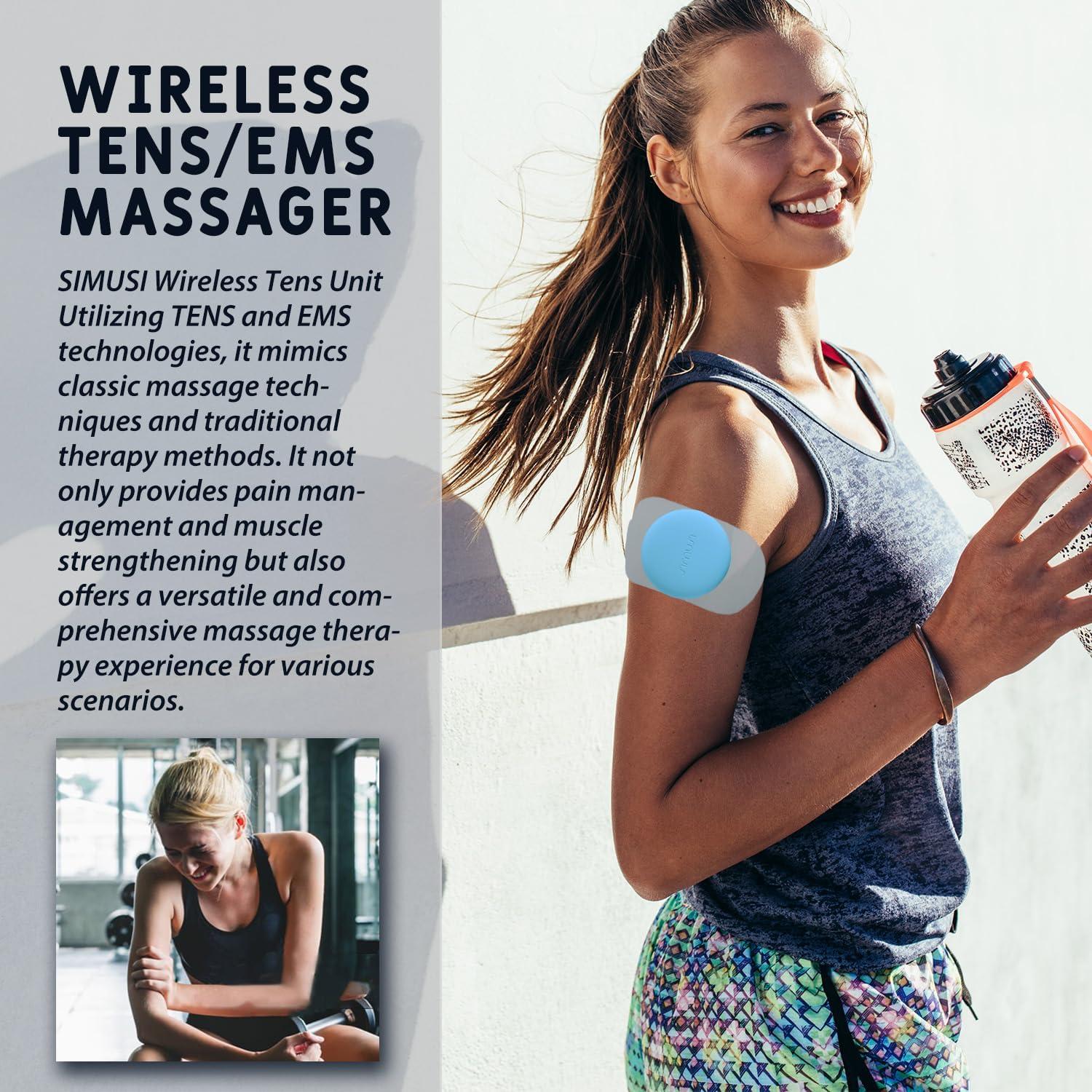 Unidad de Estimulación Muscular SIMUSI Tens Inalámbrica 18 Modos