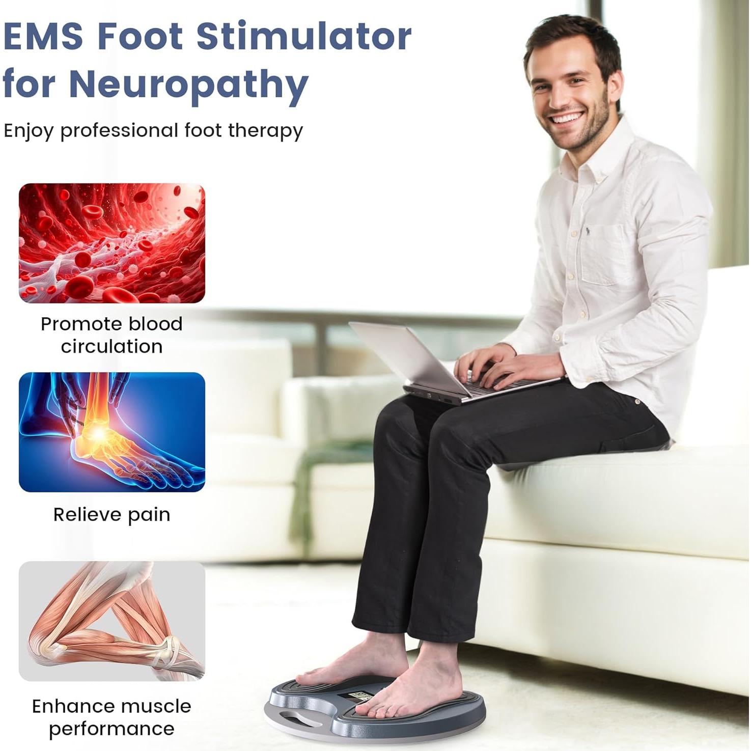 Estimulador de pies JOTYKUP EMS recargable para dolor y circulación