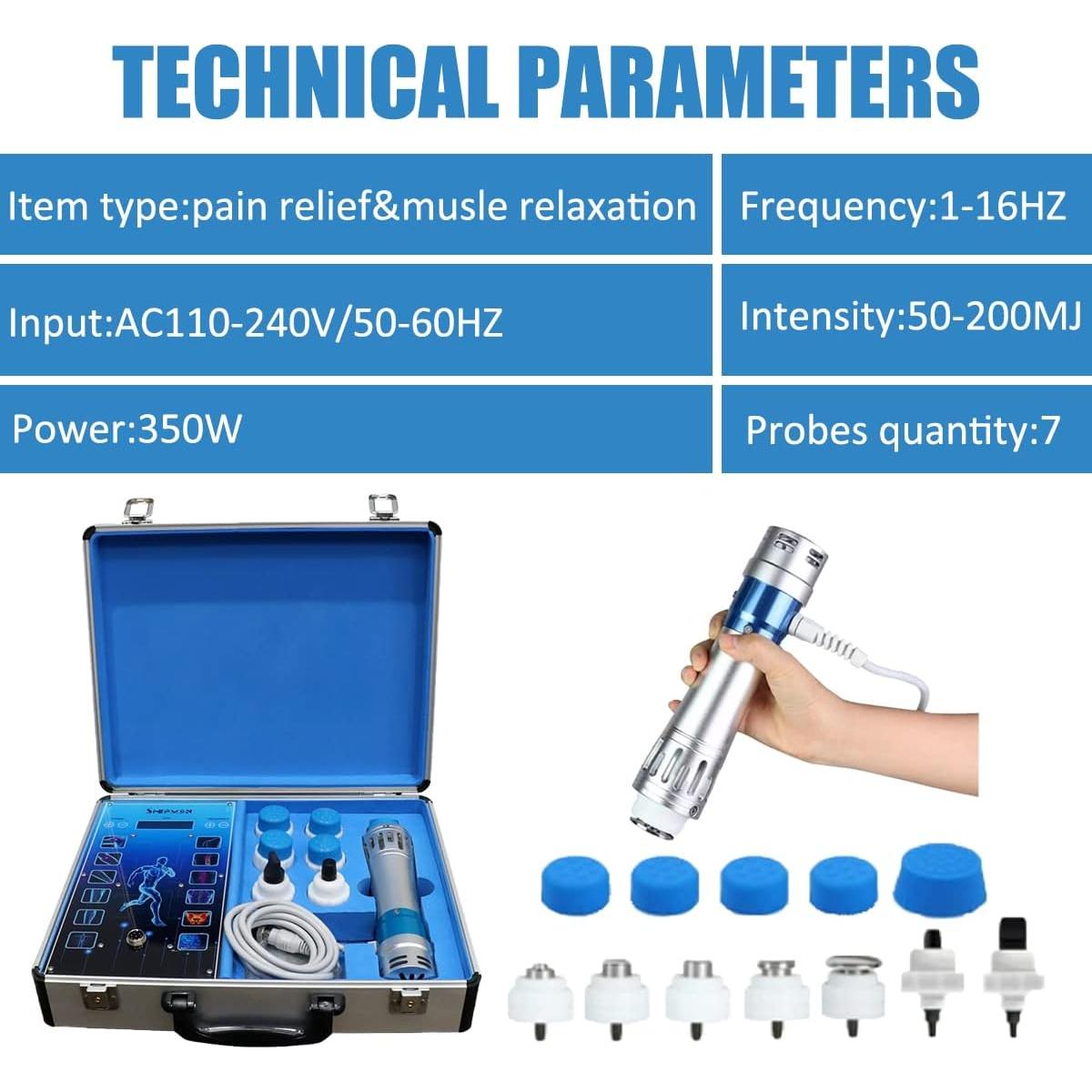 Máquina de Terapia de Ondas de Choque Shefmon SW14B 4.5kg