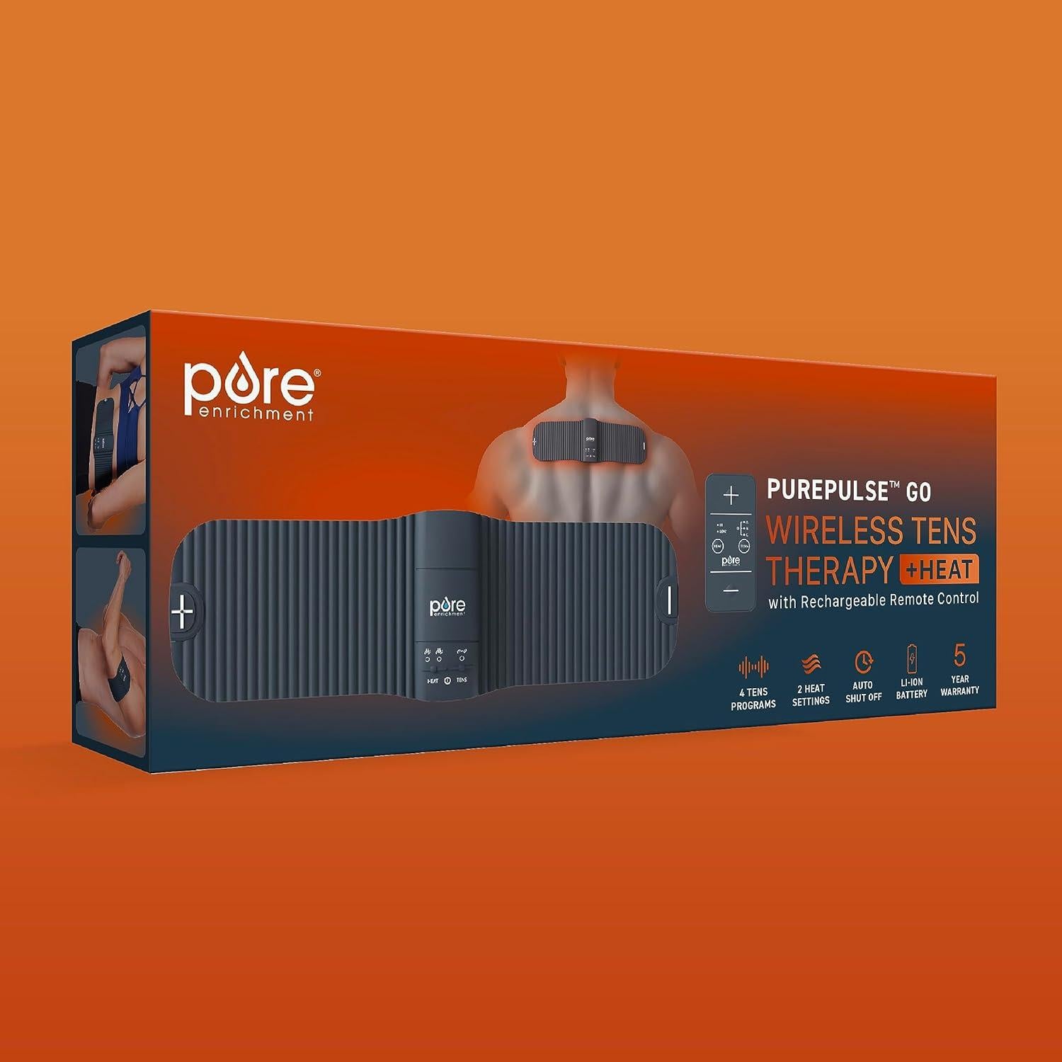 Terapia TENS Inalámbrica Pure Enrichment PurePulse Go con Calor