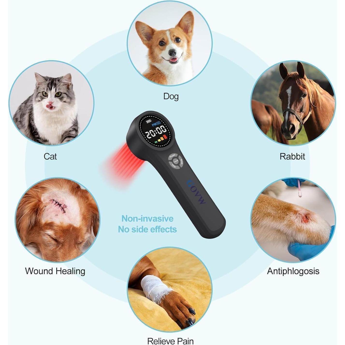 Terapia de Láser Frío GOVW para Mascotas, 3 Longitudes de Onda