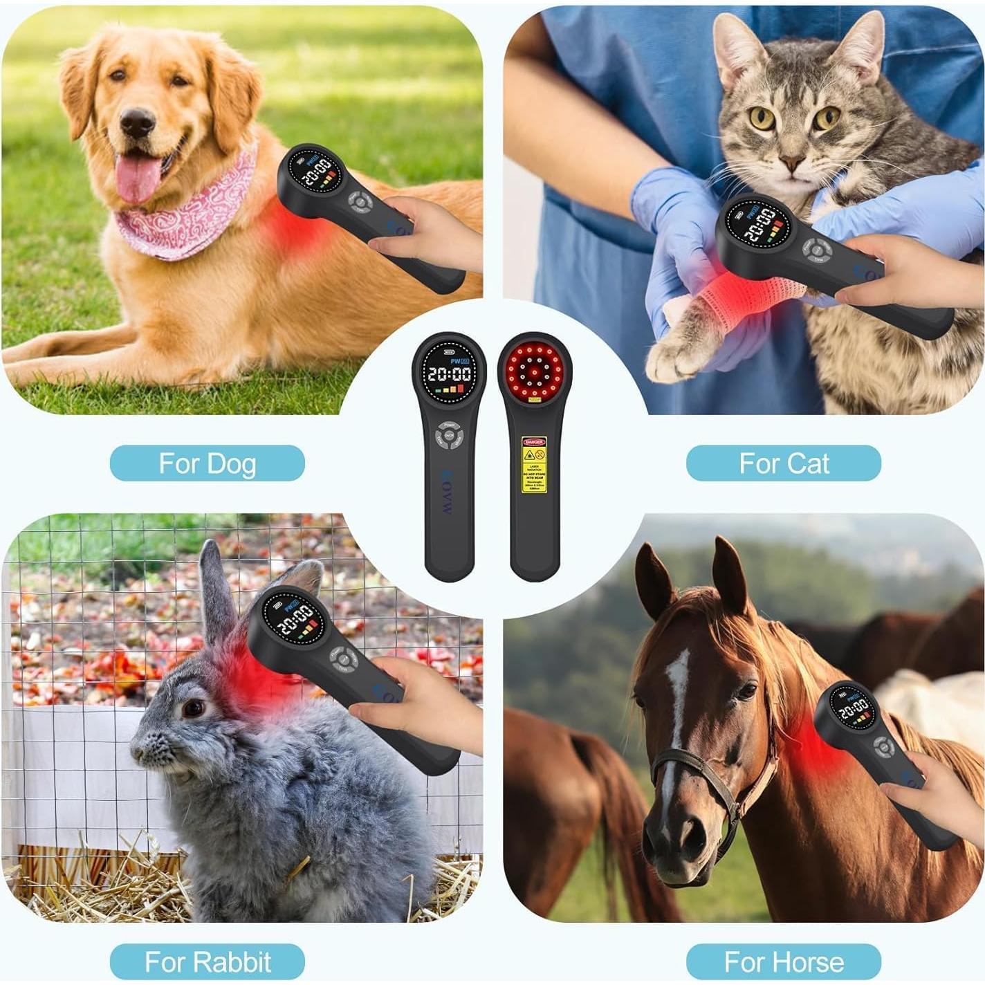 Terapia de Láser Frío GOVW para Mascotas, 3 Longitudes de Onda