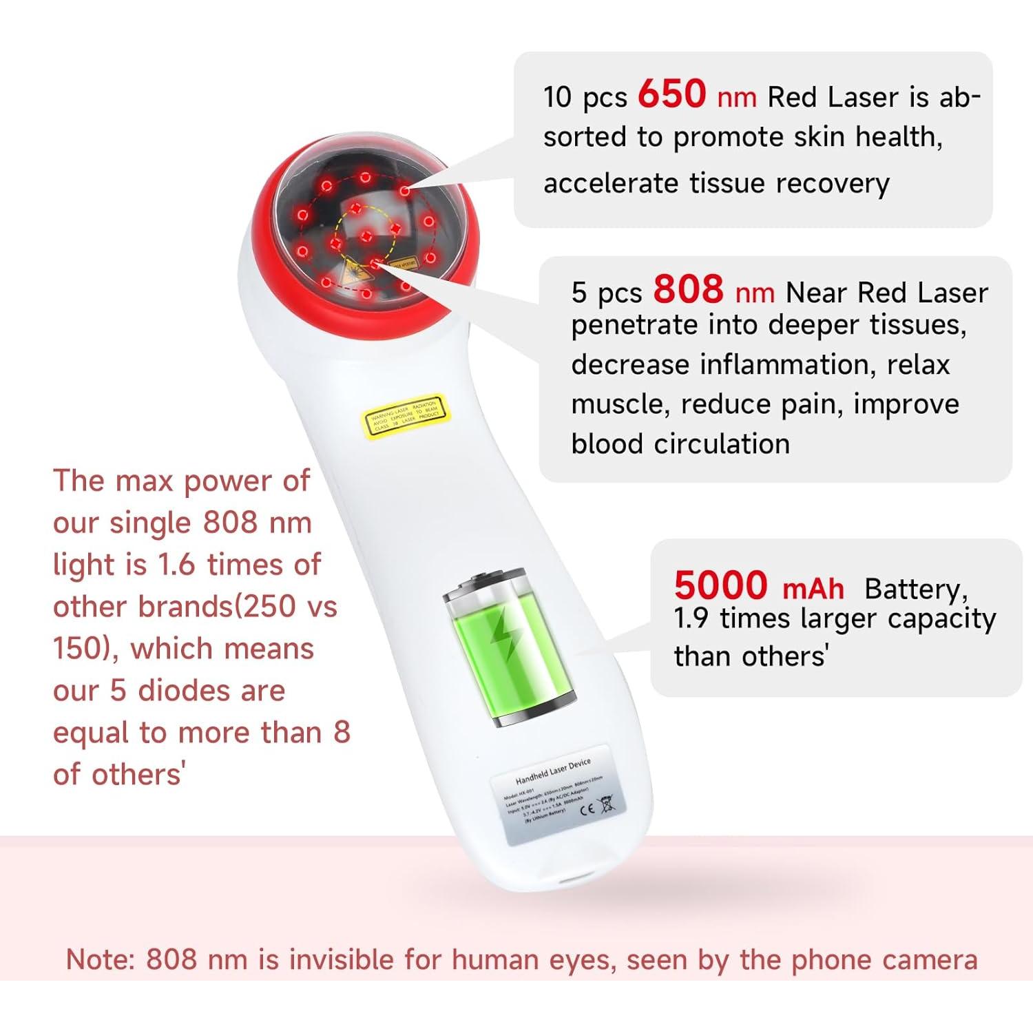 Máquina de Terapia Láser Frío Azilaser 5000mAh para Perros