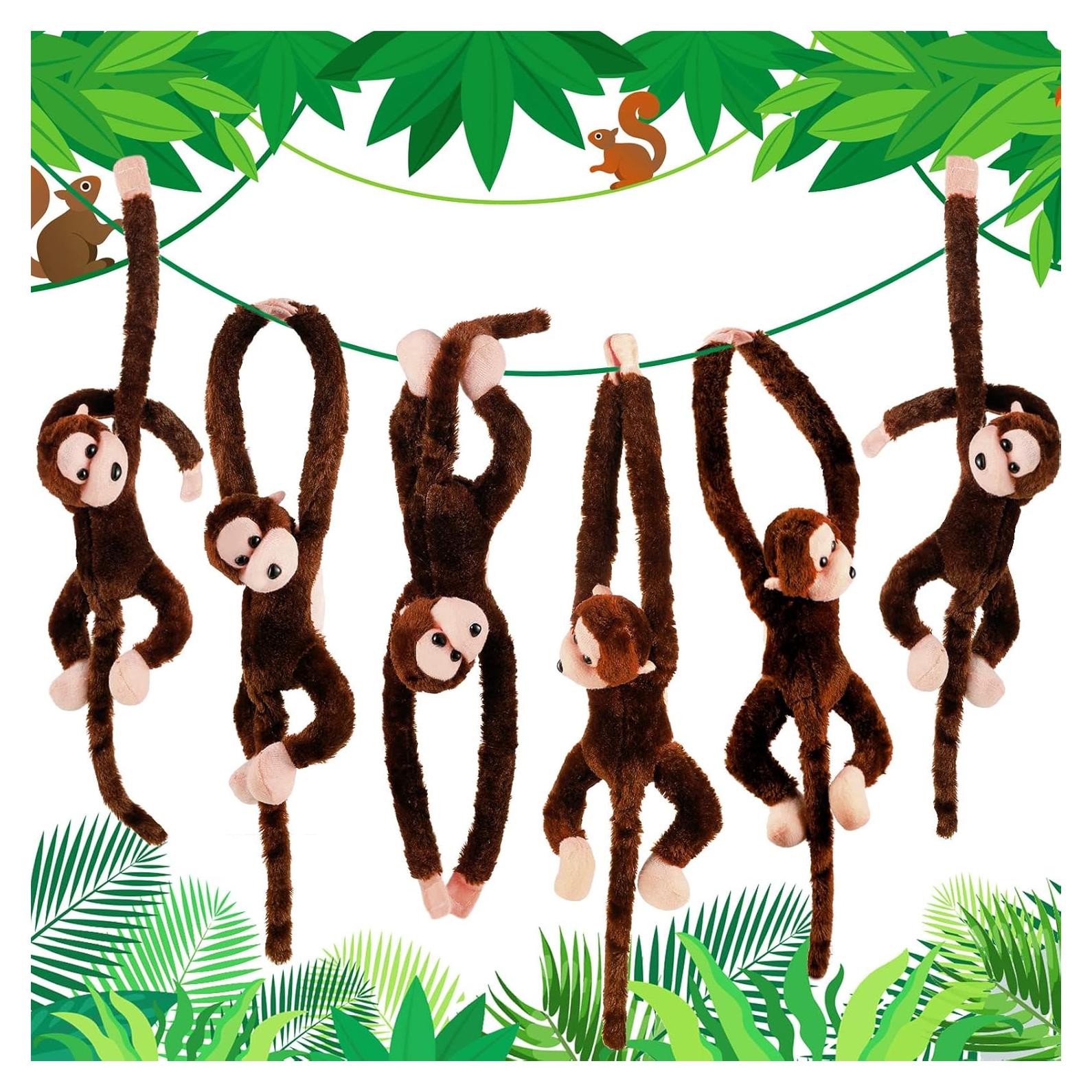 Hungdao 6 Monos de Peluche Colgantes 60 cm para Niños