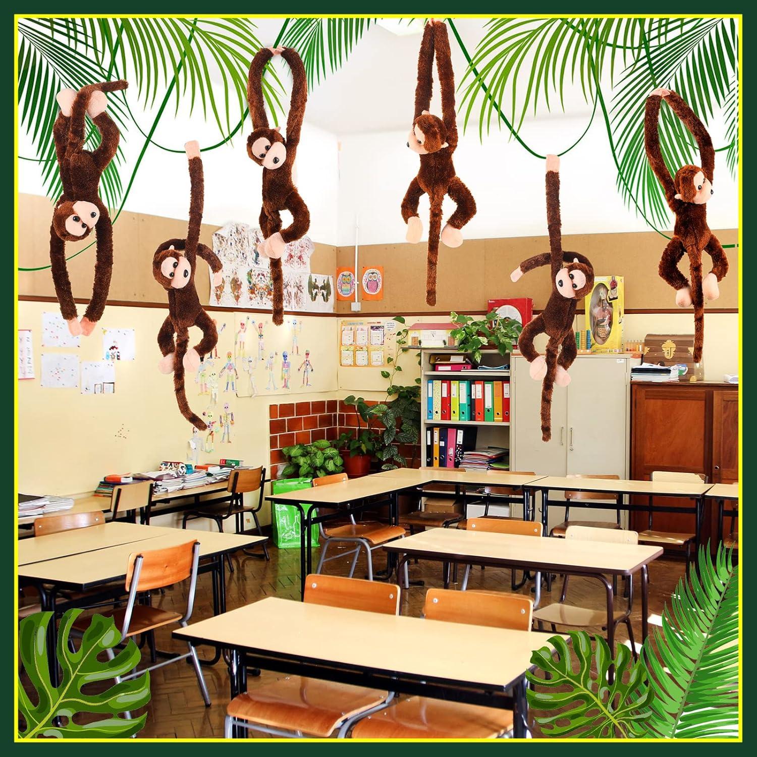 Hungdao 6 Monos de Peluche Colgantes 60 cm para Niños