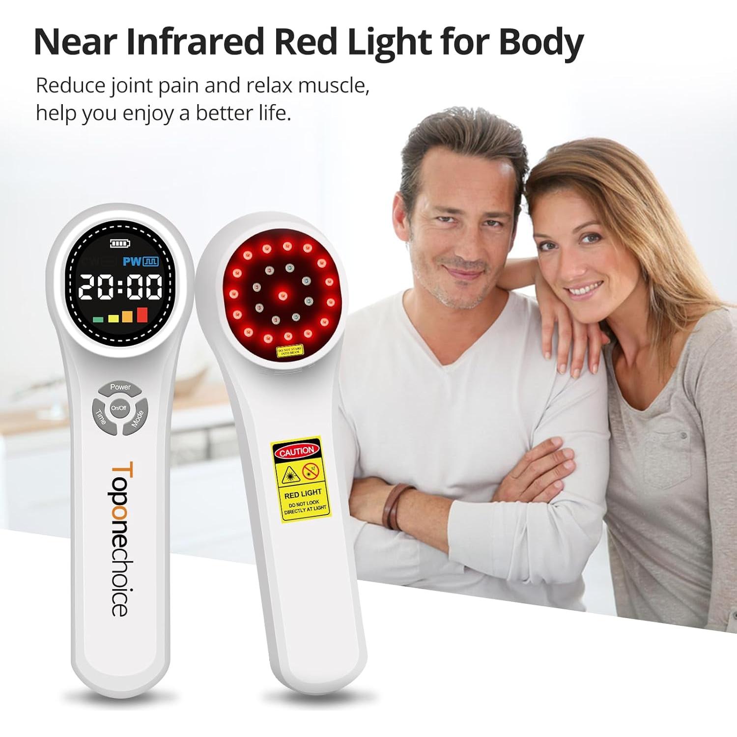 Dispositivo de Terapia de Luz Roja Toponechoice 24 Diodos Alivio Dolor