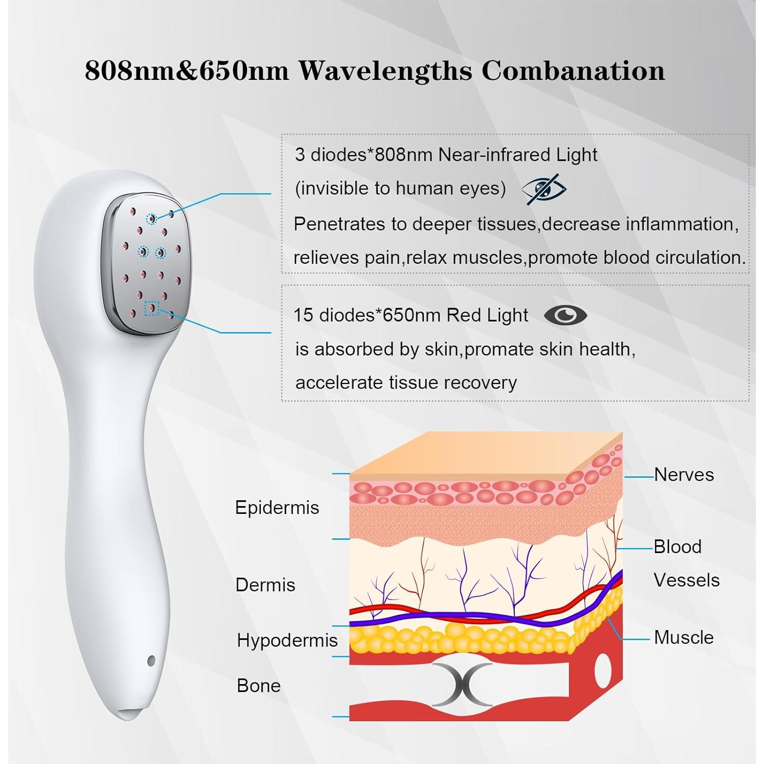 Dispositivo de Terapia de Luz Roja MicroC Tech 15x650nm 3x808nm