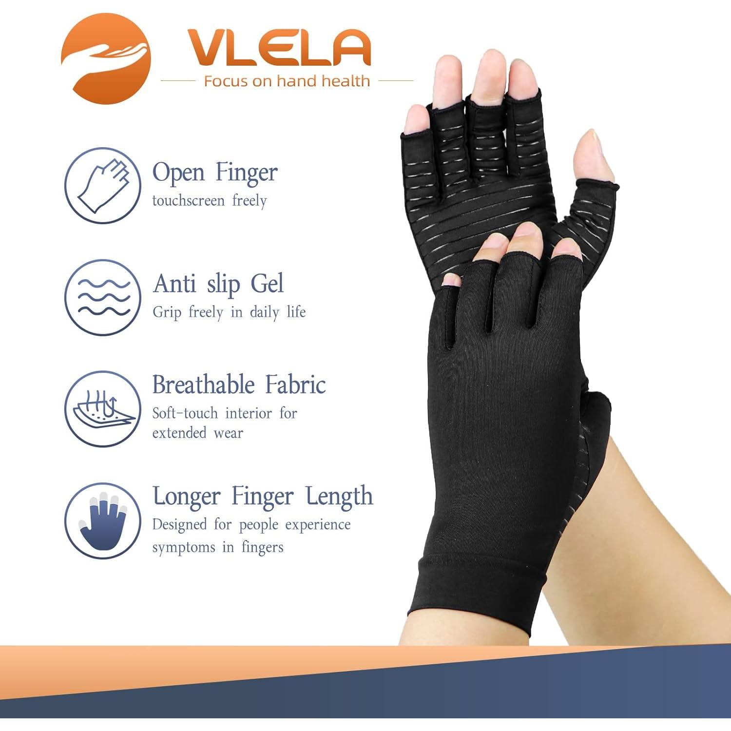Guantes de compresión de cobre Vlela para artritis - Pequeño
