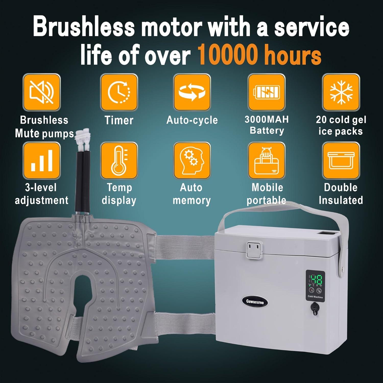 Máquina de Terapia Fría Gawacuree SO-7627, Batería 3000mAh