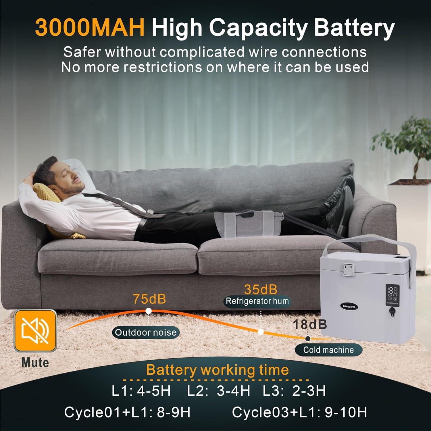 Máquina de Terapia Fría Gawacuree SO-7627, Batería 3000mAh