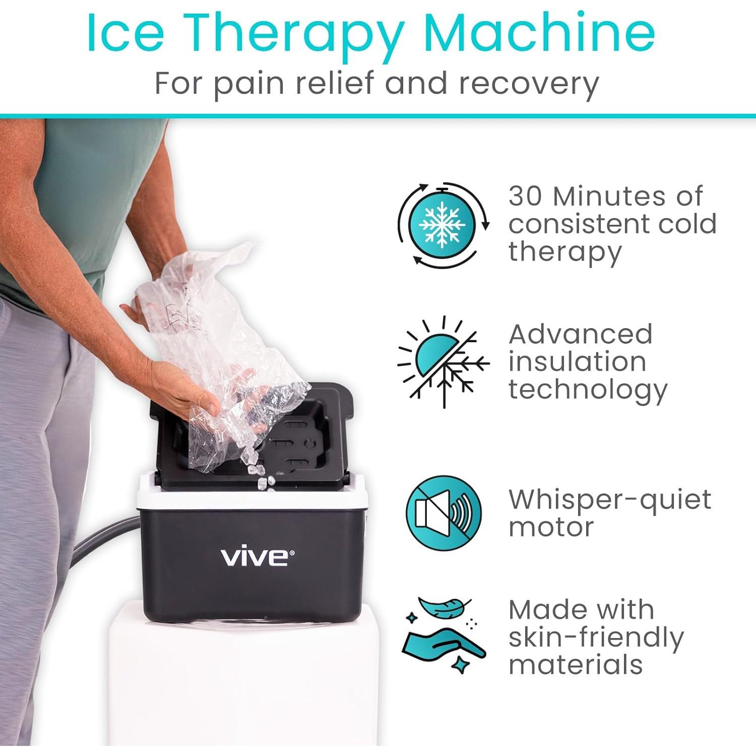 Máquina de Terapia de Hielo Vive RHB3026BLK para Rodilla y Hombro