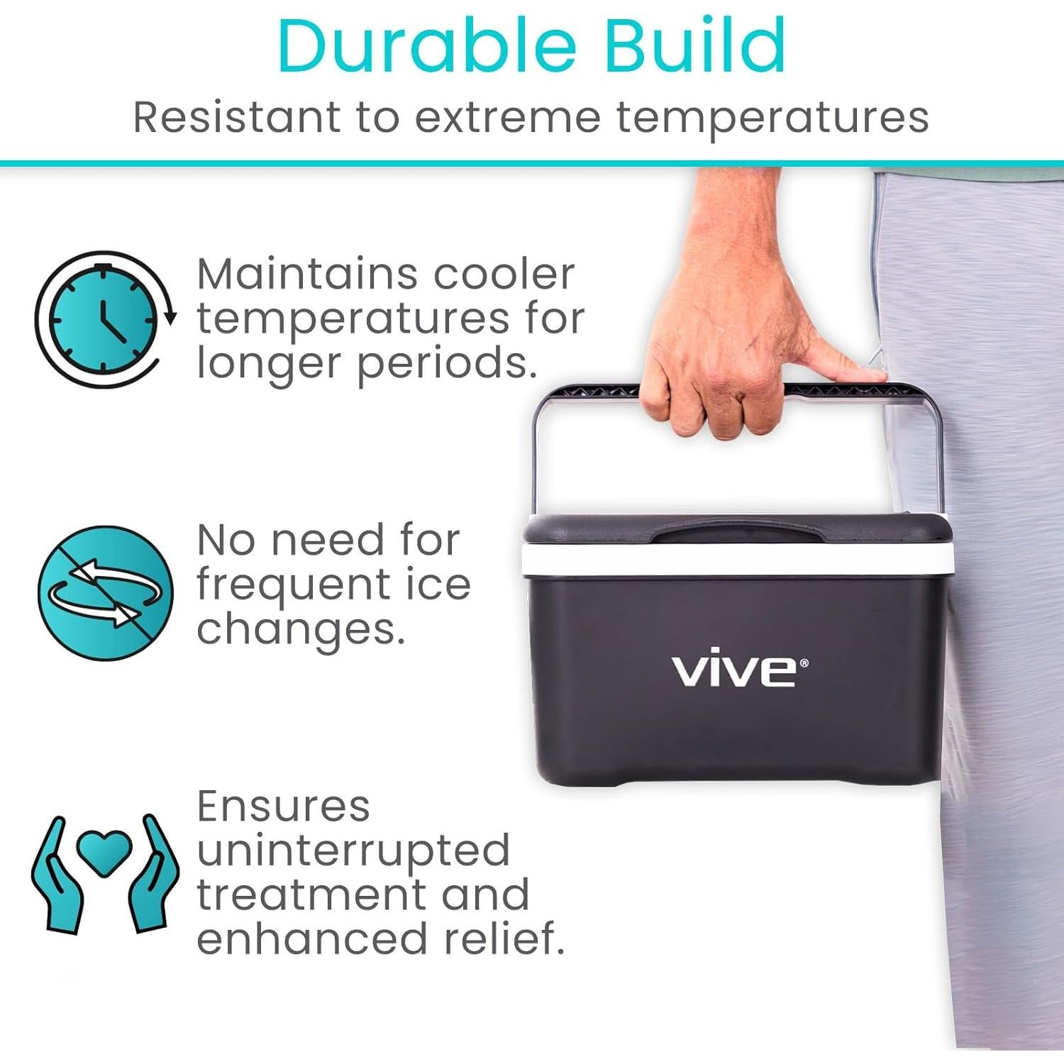 Máquina de Terapia de Hielo Vive RHB3026BLK para Rodilla y Hombro