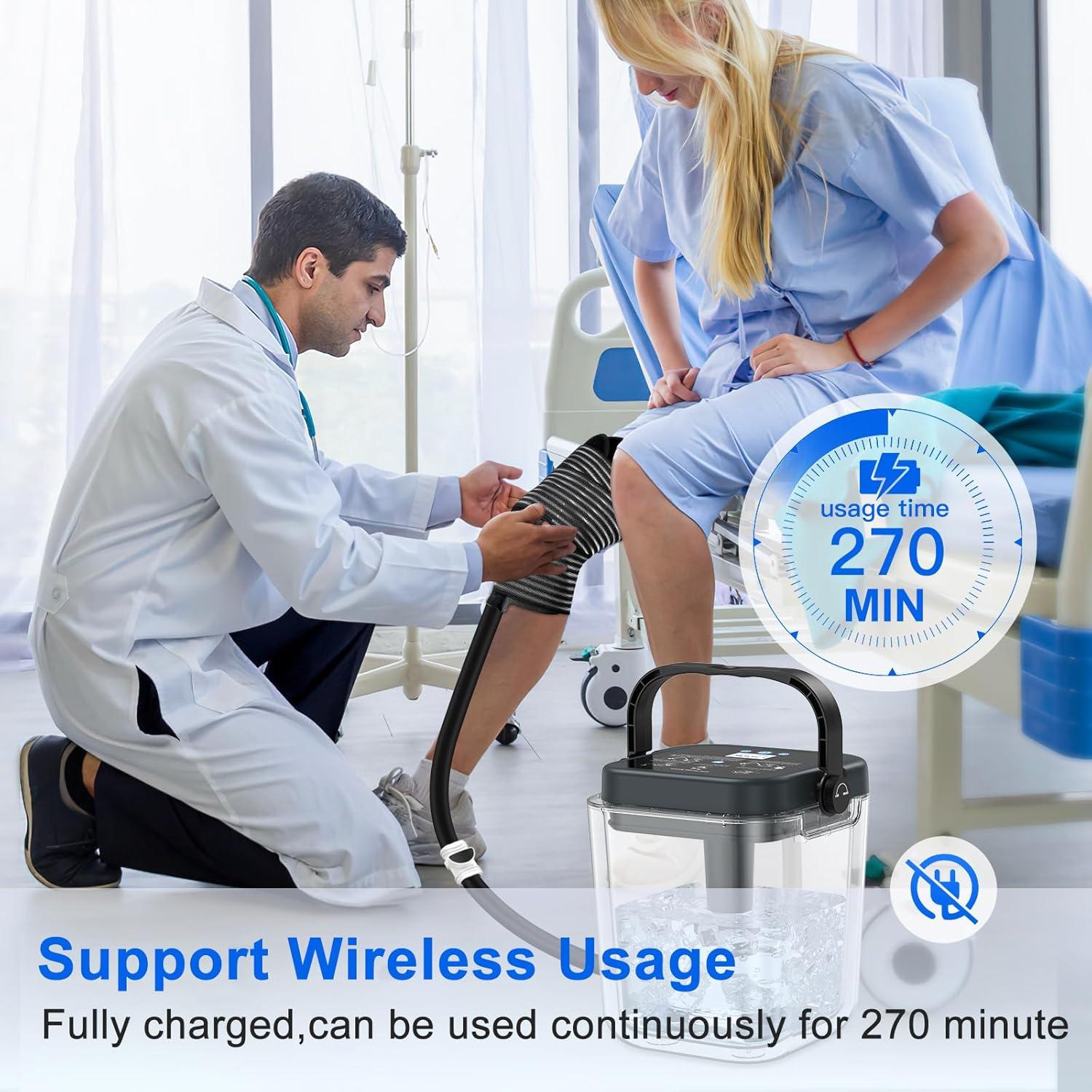 Máquina de Terapia de Hielo Recargable Egfvcbo 6.2L para Rodilla