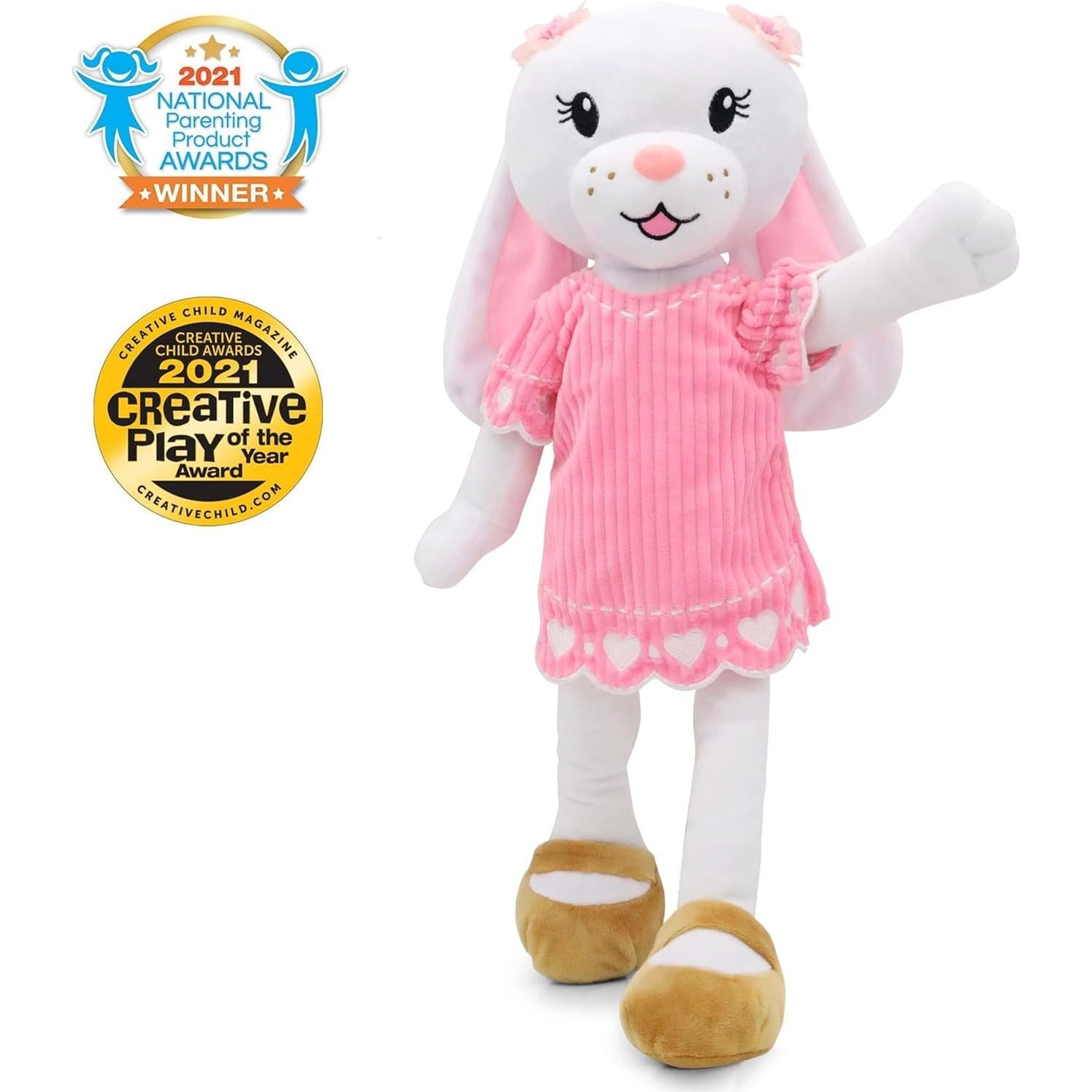 Muñeca de Peluche Brie Conejo 45 cm con 2 Conjuntos