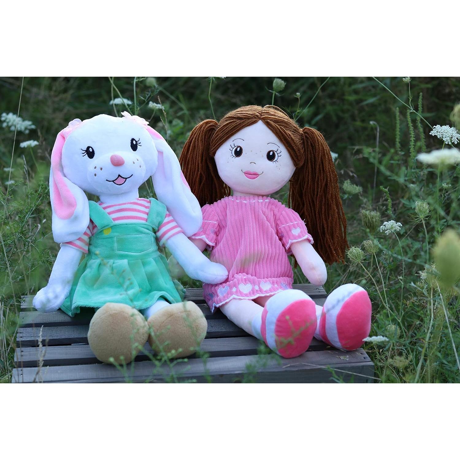Muñeca de Peluche Brie Conejo 45 cm con 2 Conjuntos