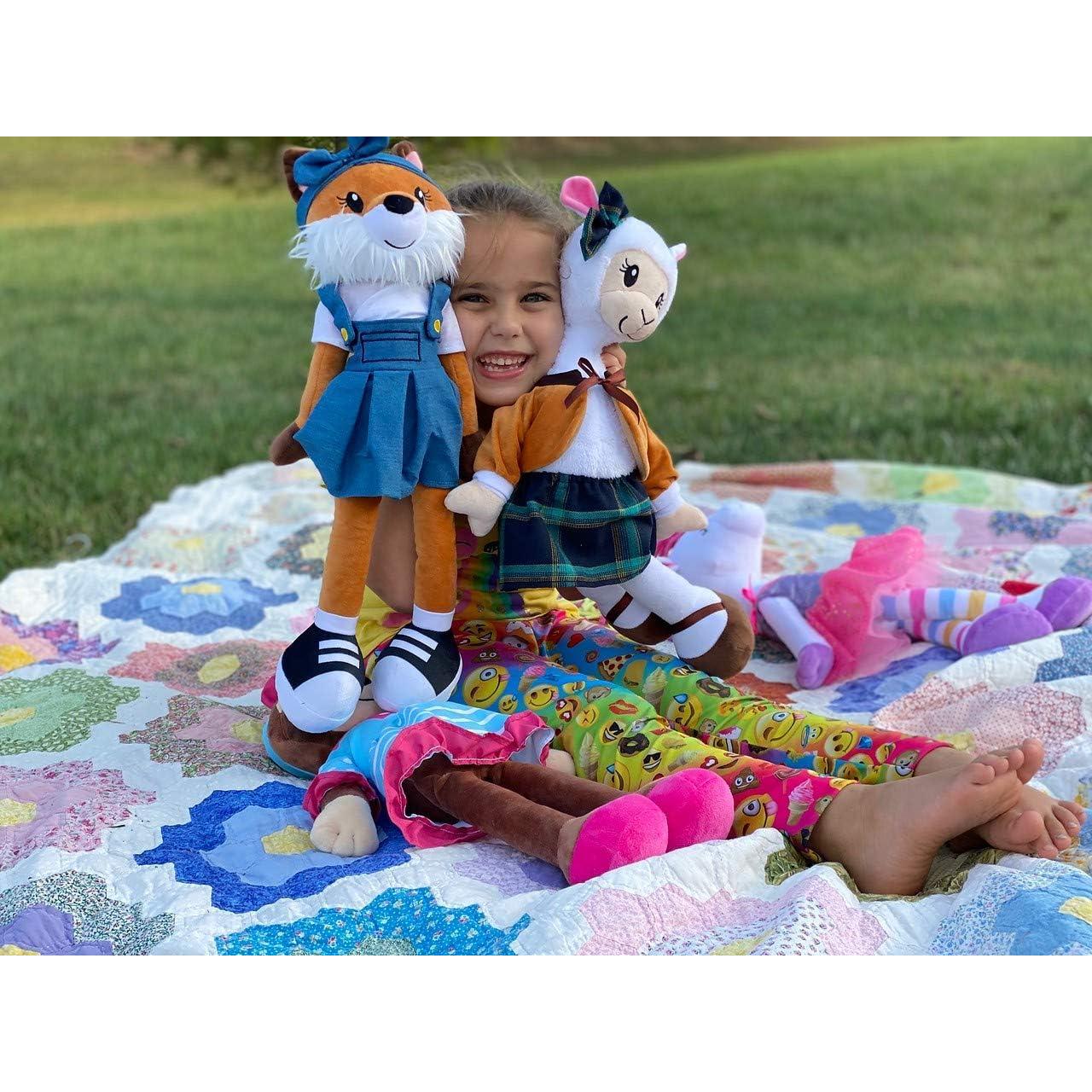 Muñeca de Peluche Suave Plushible Zorro 45.7 cm con Ropa