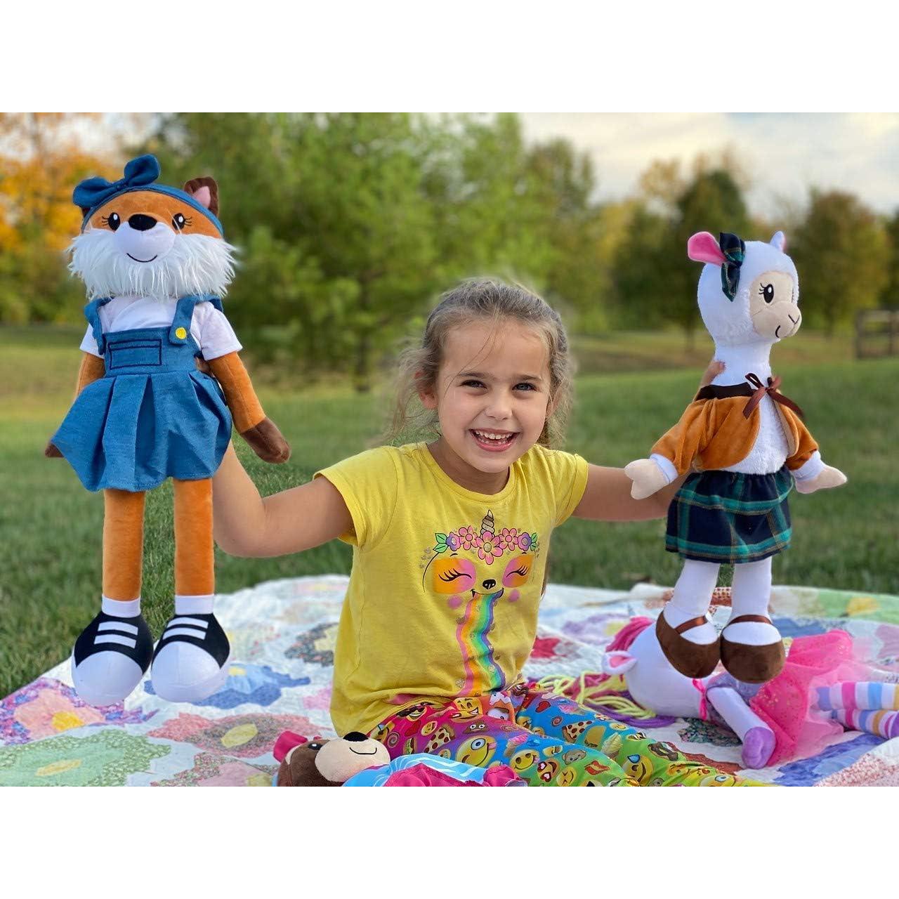 Muñeca de Peluche Suave Plushible Zorro 45.7 cm con Ropa