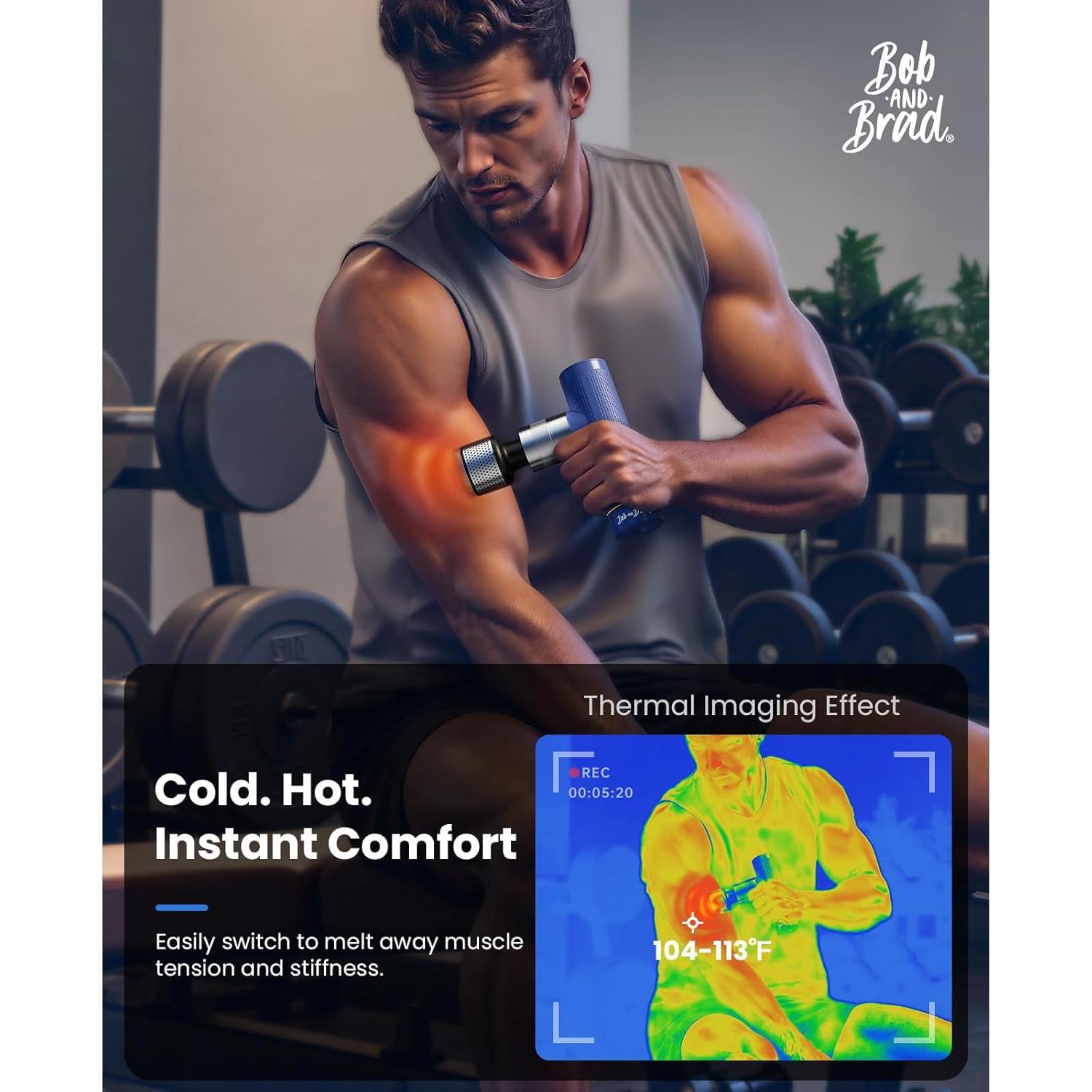 Pistola de Masaje BOB Y BRAD A7 Pro con Calor y Frío 0.59kg