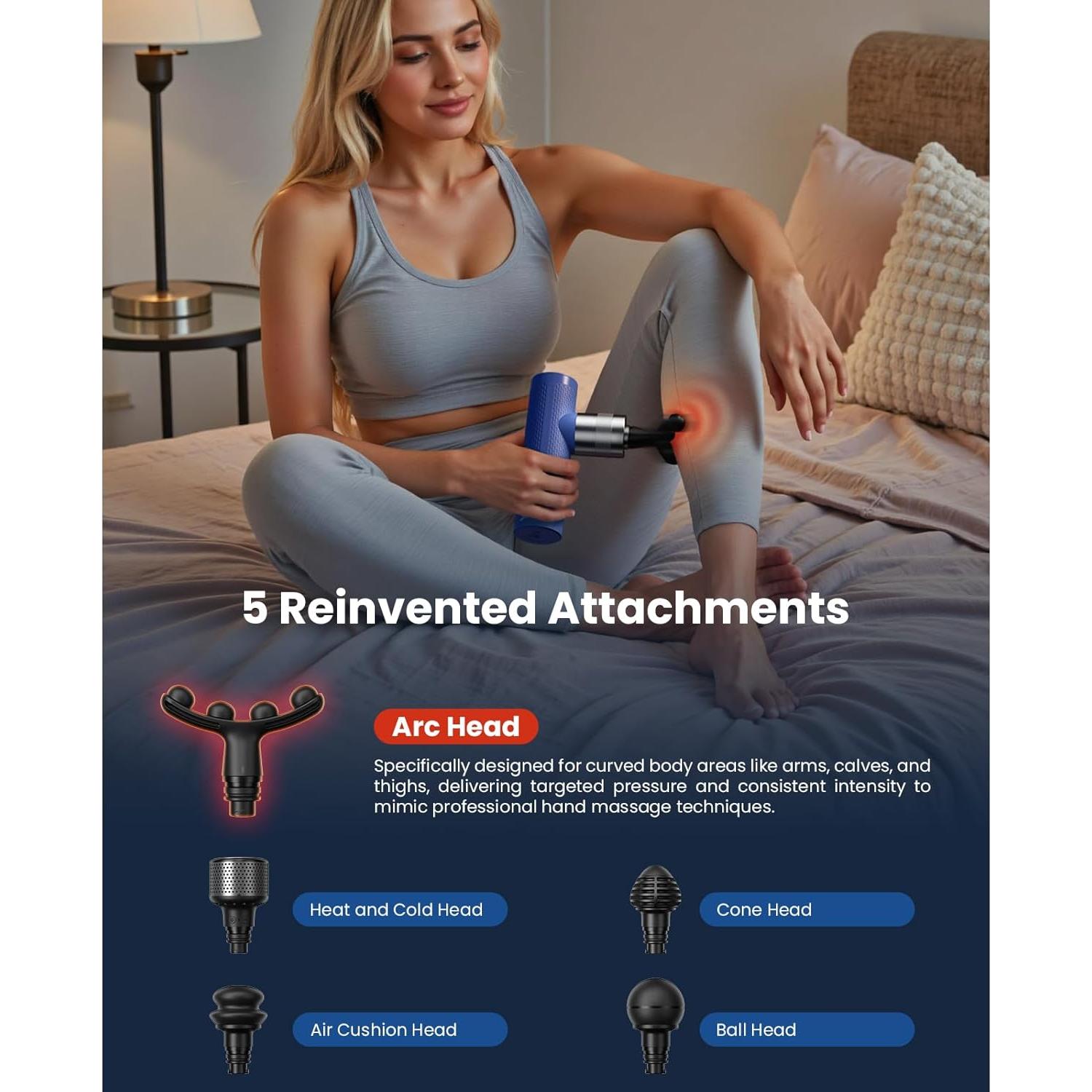 Pistola de Masaje BOB Y BRAD A7 Pro con Calor y Frío 0.59kg