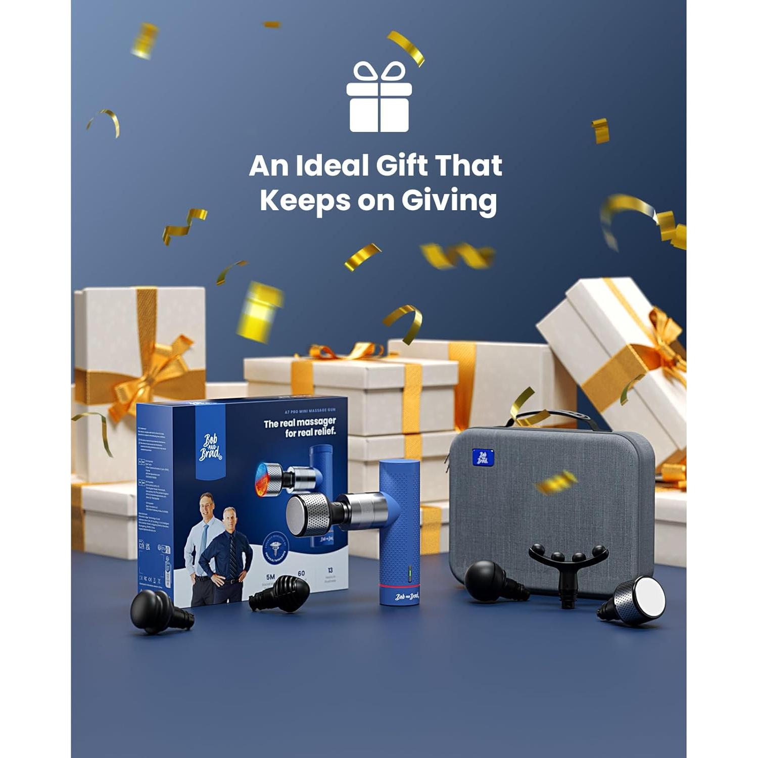 Pistola de Masaje BOB Y BRAD A7 Pro con Calor y Frío 0.59kg