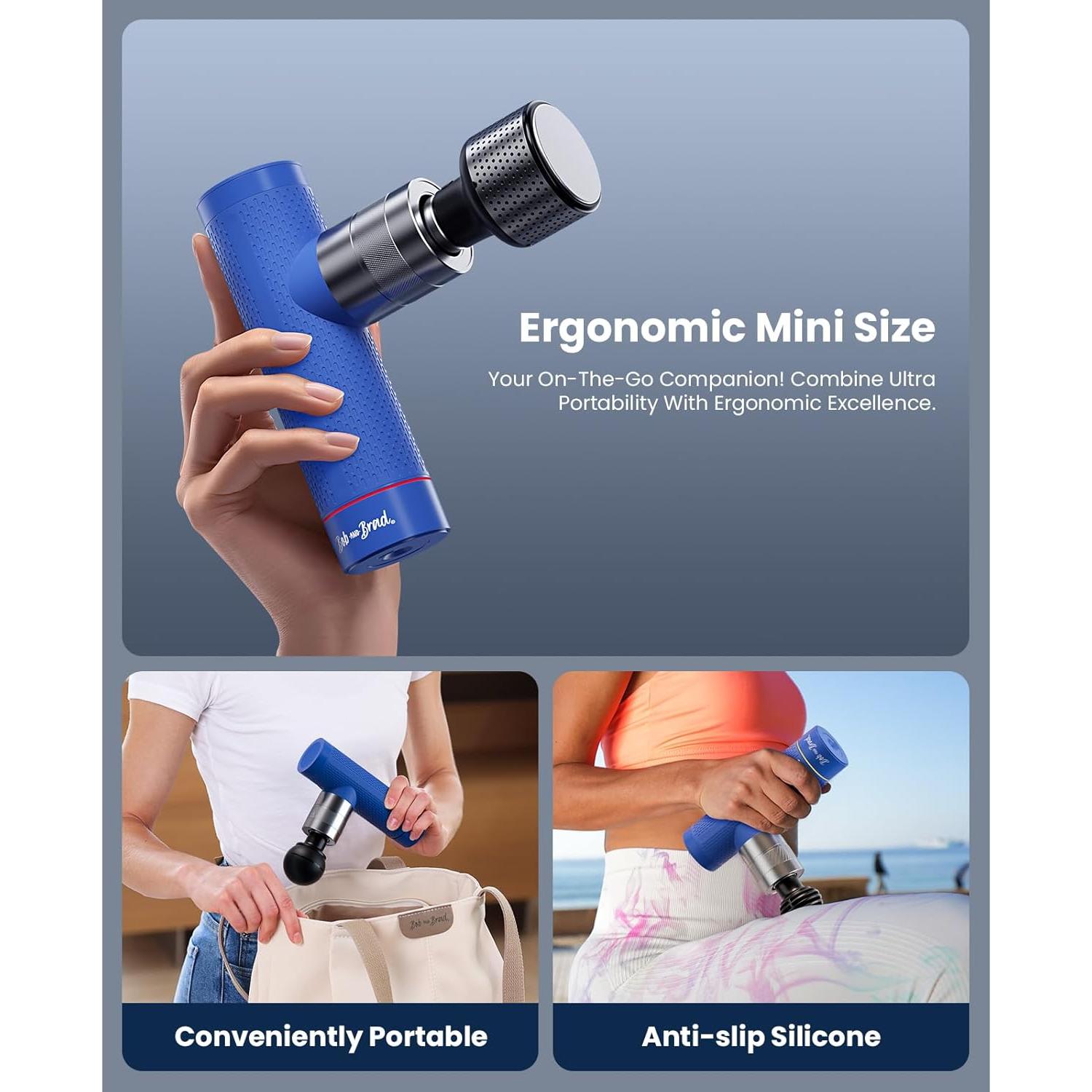 Pistola de Masaje BOB Y BRAD A7 Pro con Calor y Frío 0.59kg