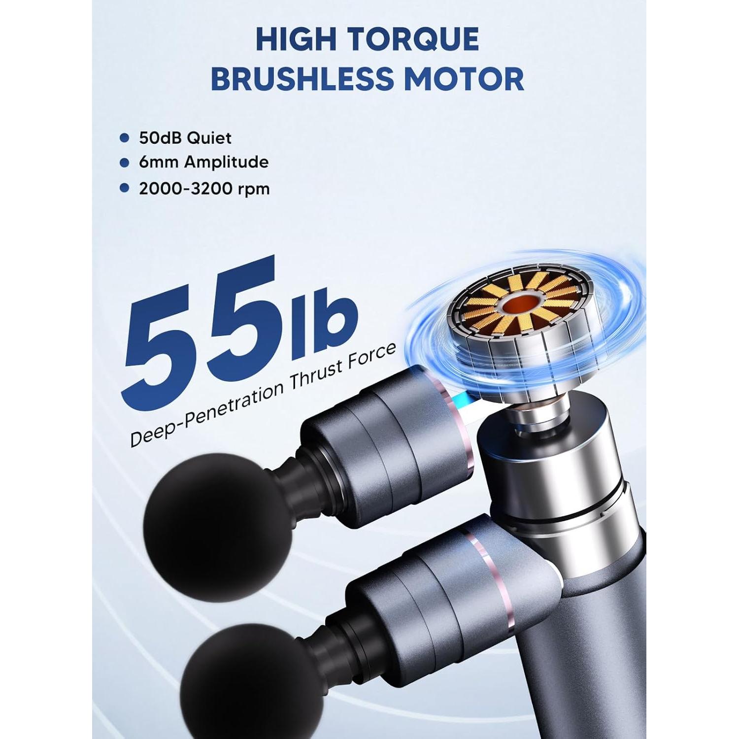 Pistola de Masaje Tejido Profundo arboleaf CM20G 5 Modos