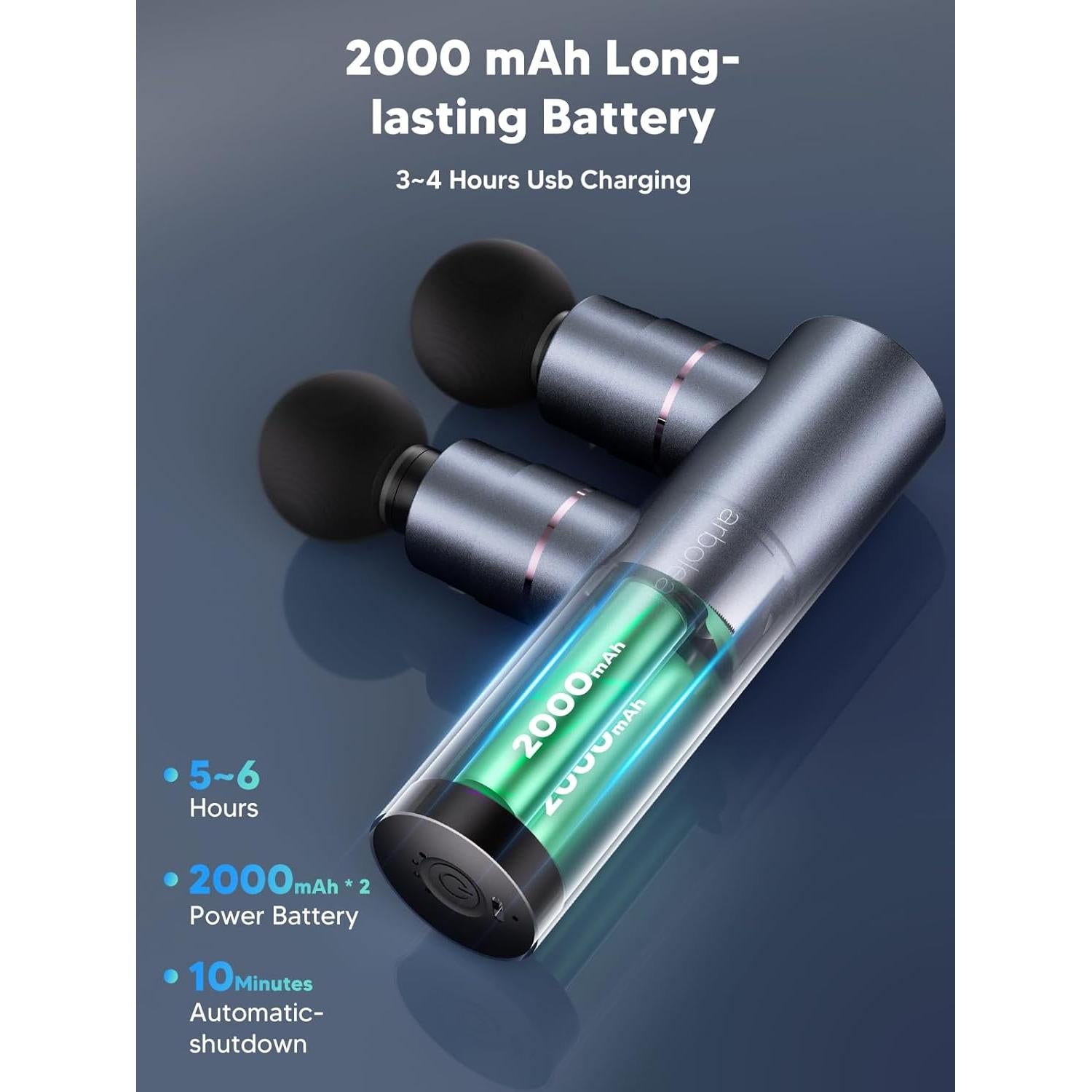 Pistola de Masaje Tejido Profundo arboleaf CM20G 5 Modos