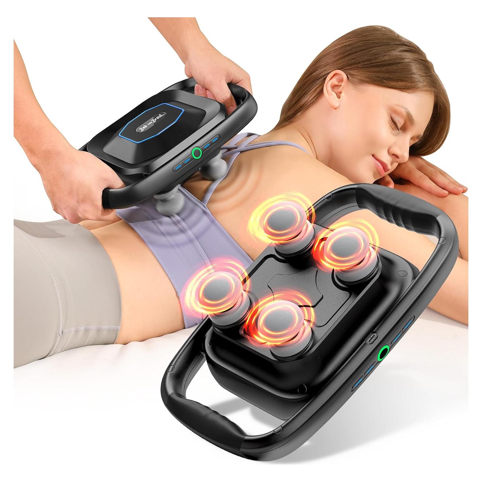 Pistola de Masaje BOB Y BRAD A1 4 Cabezas Tejido Profundo