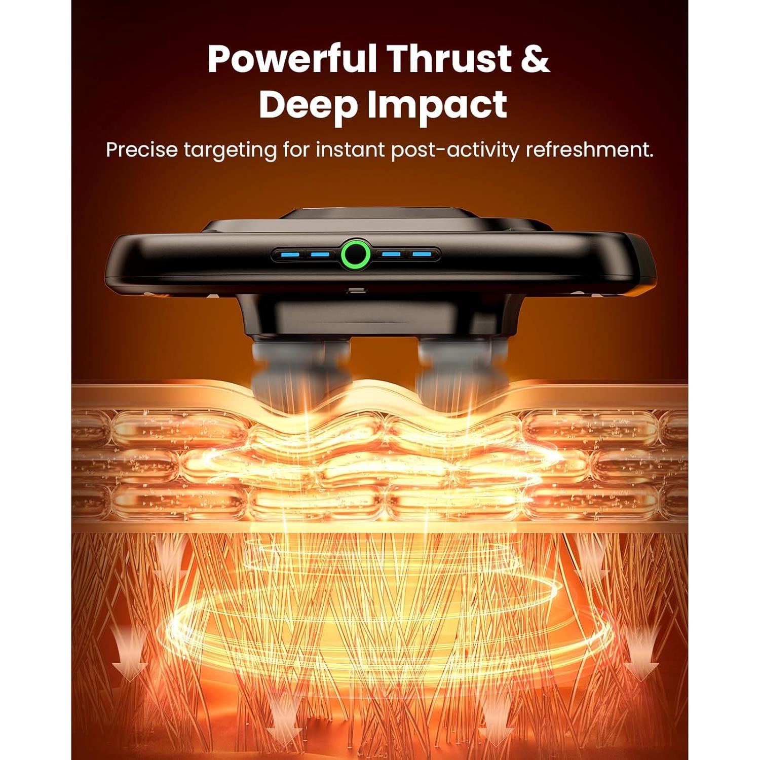 Pistola de Masaje BOB Y BRAD A1 4 Cabezas Tejido Profundo