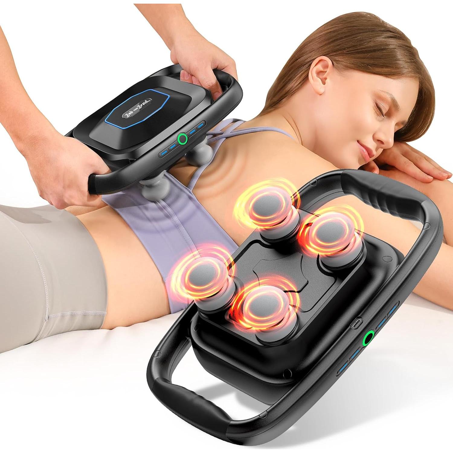 Pistola de Masaje BOB Y BRAD A1 4 Cabezas Tejido Profundo