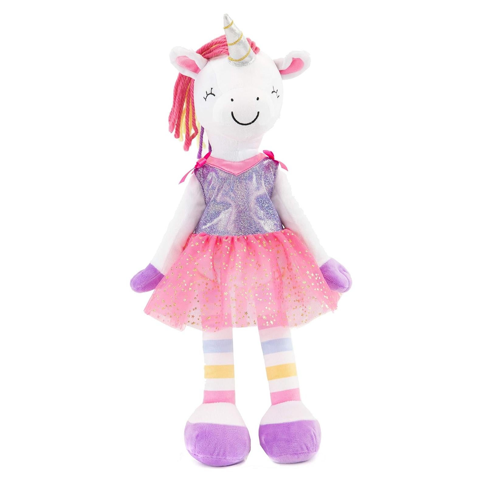Muñeca de Peluche Unicornio Plushible 45 cm Suave con Ropa