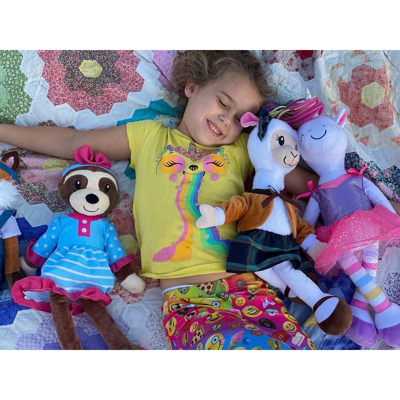 Muñeca de Peluche Unicornio Plushible 45 cm Suave con Ropa