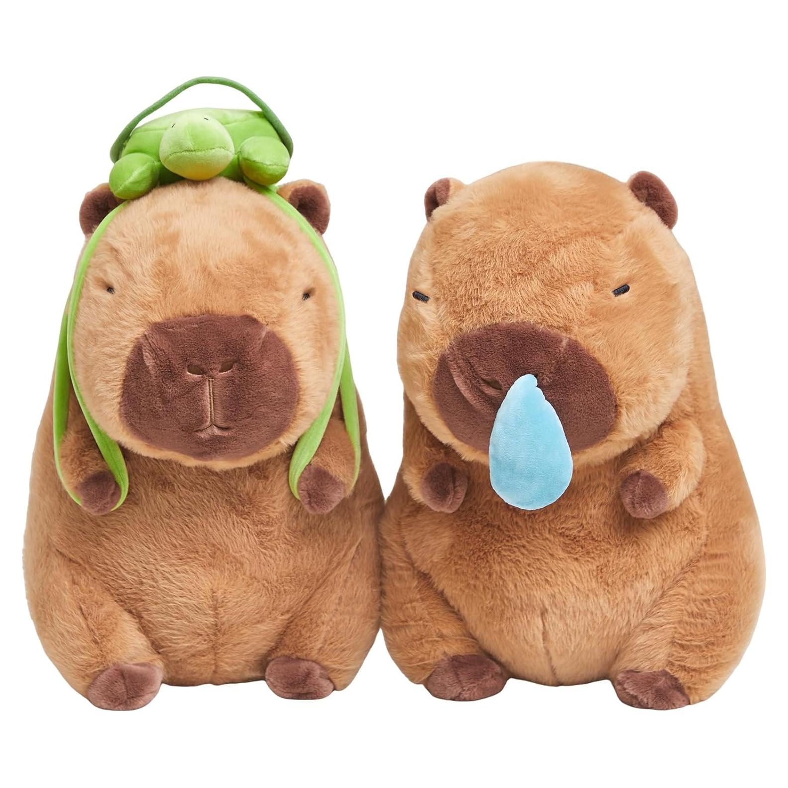 2 Pcs Peluches Capibara Simgoing 23 cm Suaves y Adorables