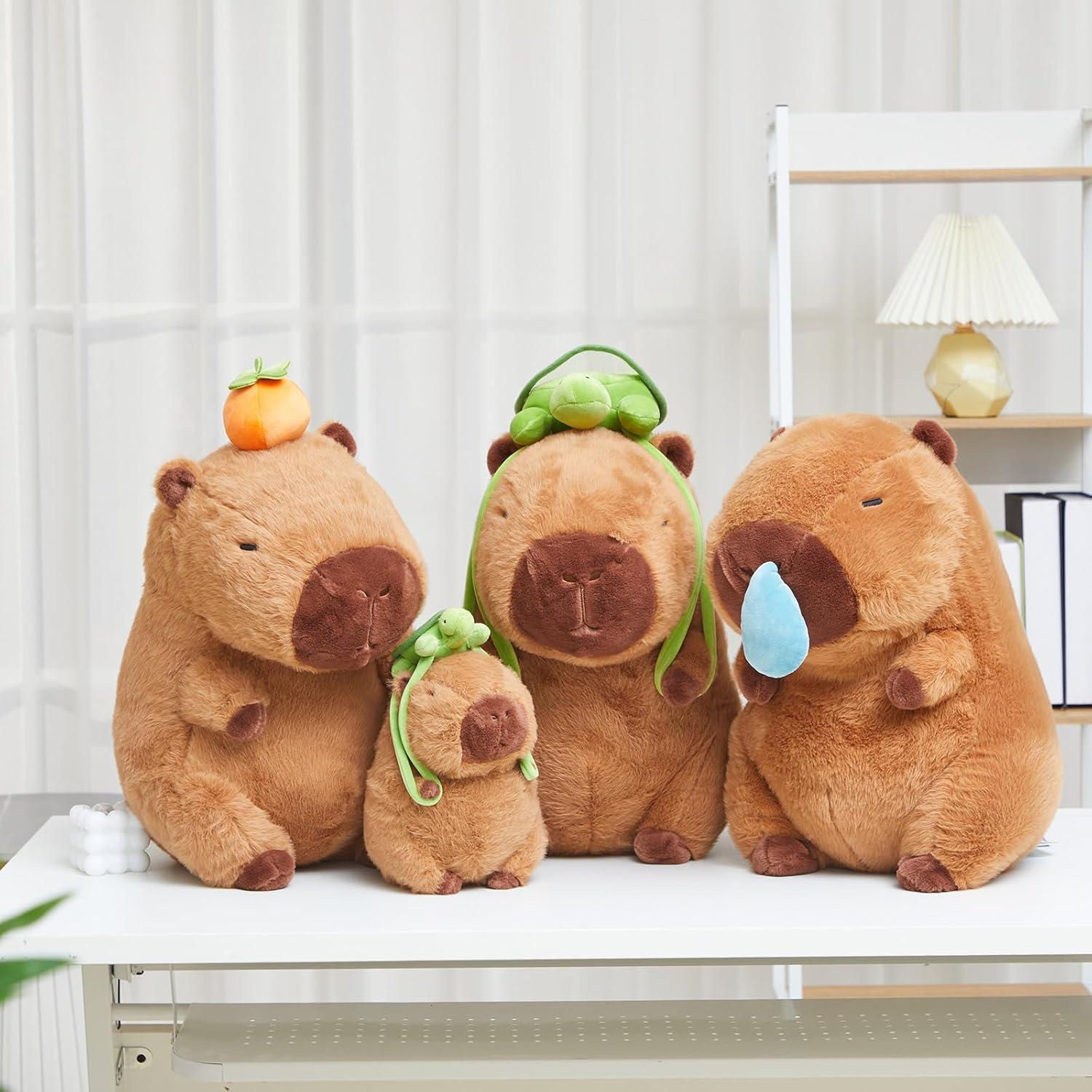 2 Pcs Peluches Capibara Simgoing 23 cm Suaves y Adorables