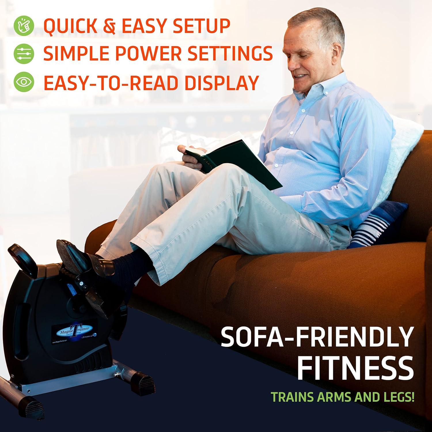 MagneTrainer Mini Bicicleta de Ejercicio para Brazos y Piernas