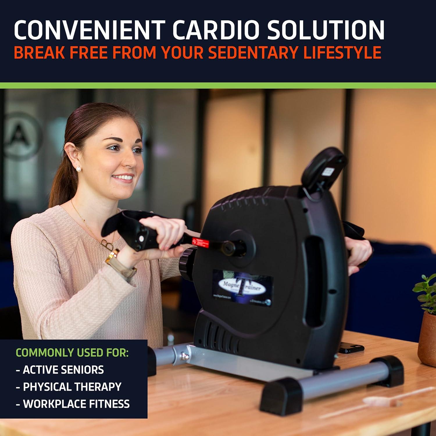 MagneTrainer Mini Bicicleta de Ejercicio para Brazos y Piernas