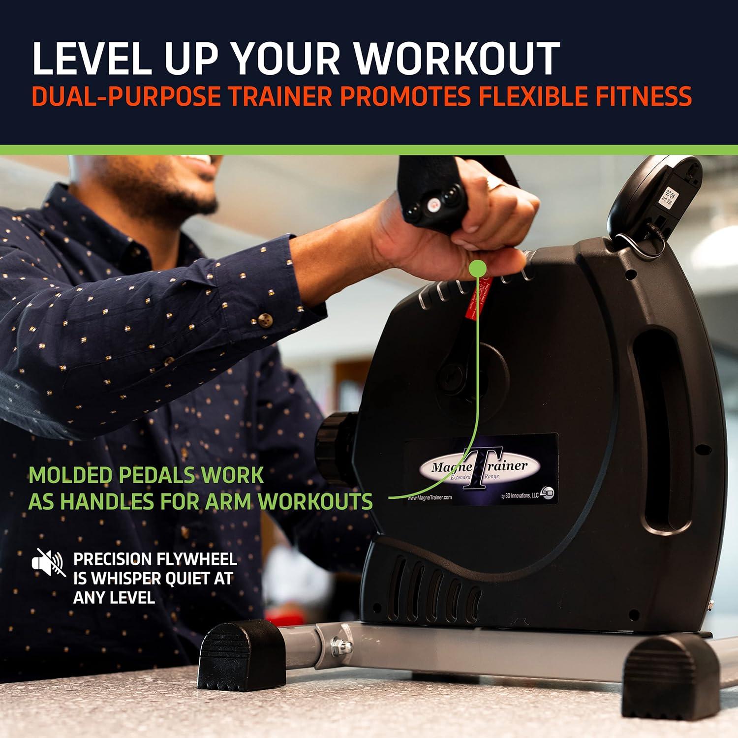 MagneTrainer Mini Bicicleta de Ejercicio para Brazos y Piernas