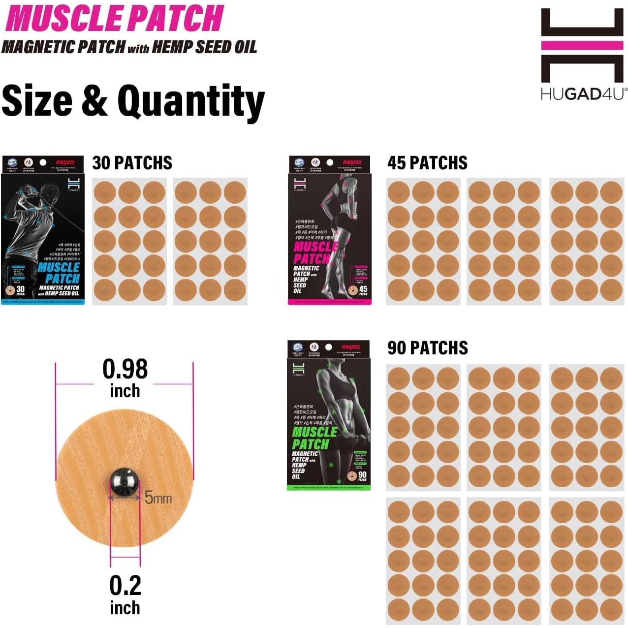 Parche Magnético Muscular Healthanapa 45 Parches 1300 Gauss