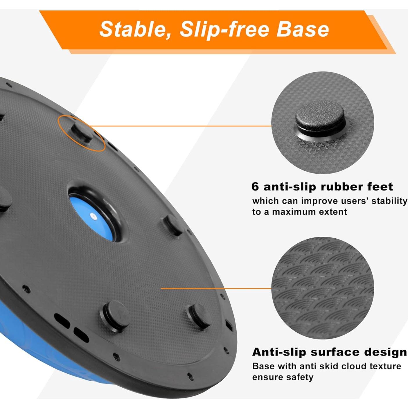 Media Bola de Equilibrio ATIVAFIT con Bandas de Resistencia