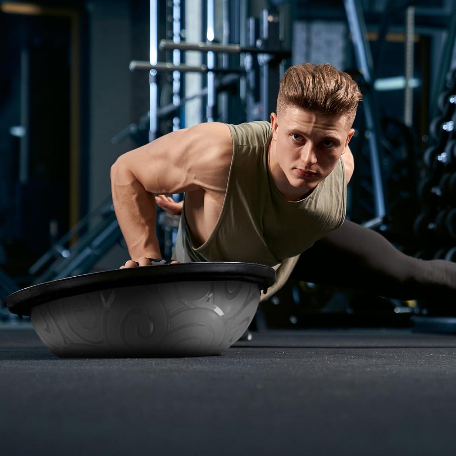 Media Bola de Equilibrio ATIVAFIT con Bandas de Resistencia