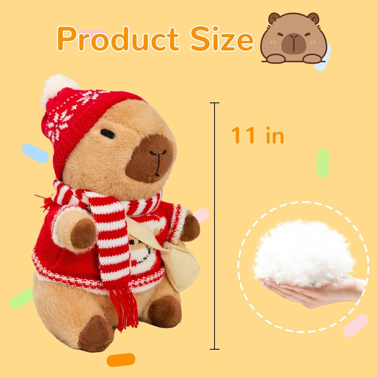 Peluche Capibara Wugang Chenyan 27.9x17.8 cm 10 Accesorios