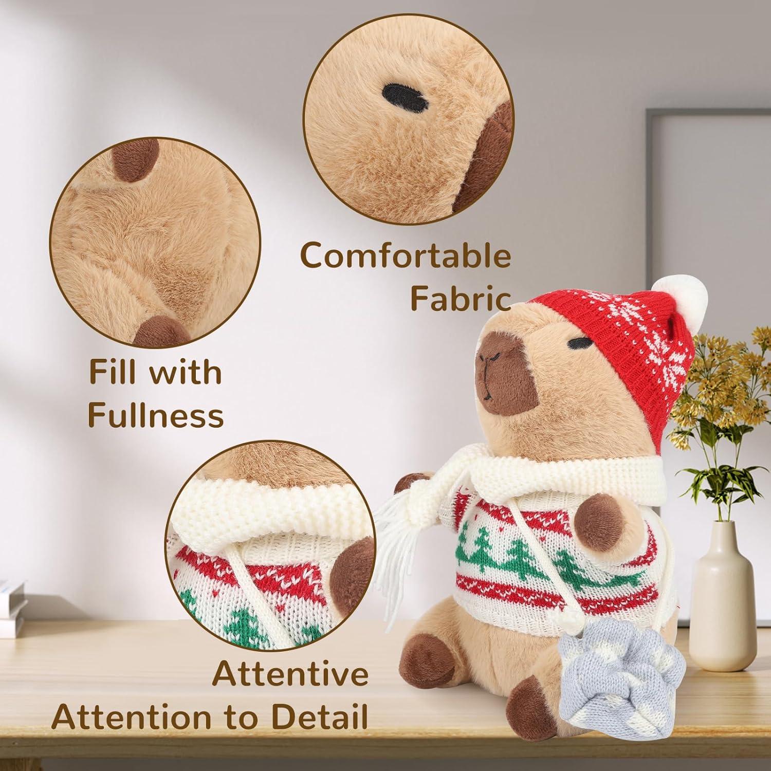 Peluche Capibara Wugang Chenyan 27.9x17.8 cm 10 Accesorios