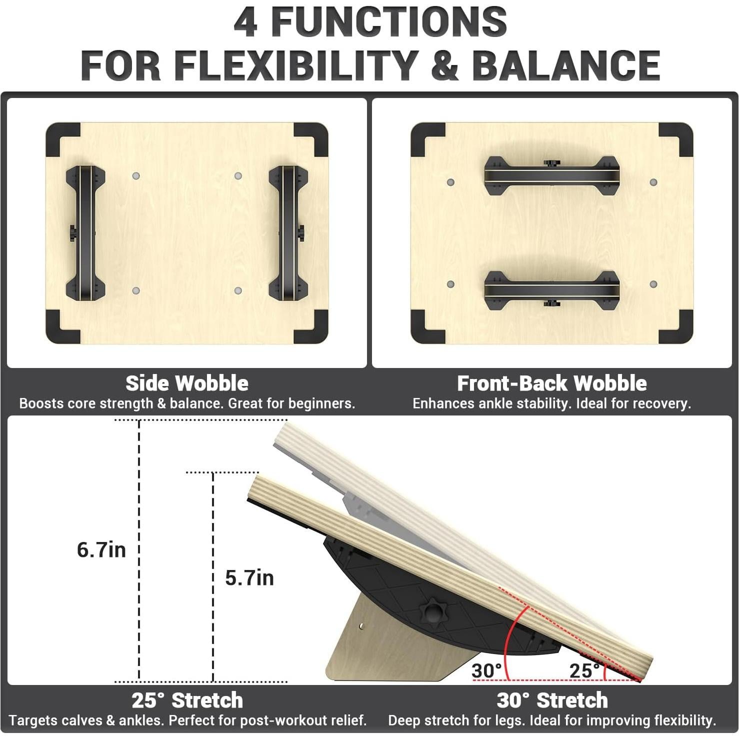 Tabla de Equilibrio Sportneer 2-en-1 Antideslizante 44.3cm
