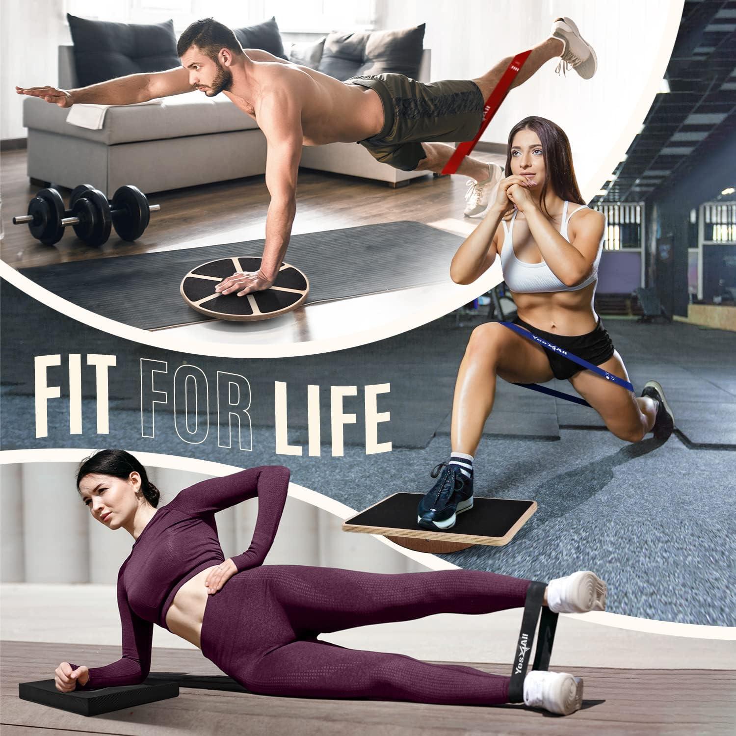 Tabla de Equilibrio de Madera Yes4All 40 cm Antideslizante