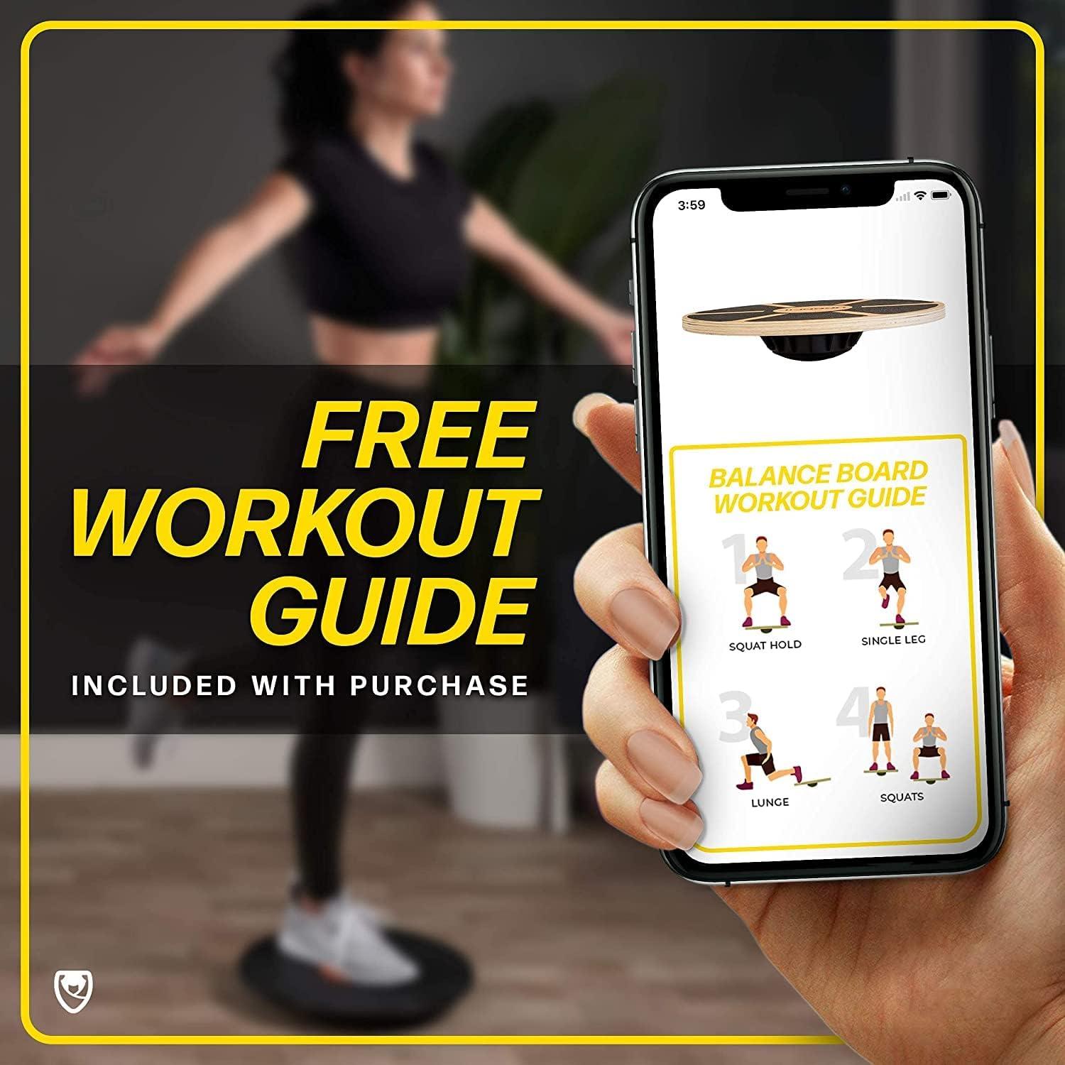 Tabla de Equilibrio URBNFit de Madera - Entrenador de Estabilidad 40cm