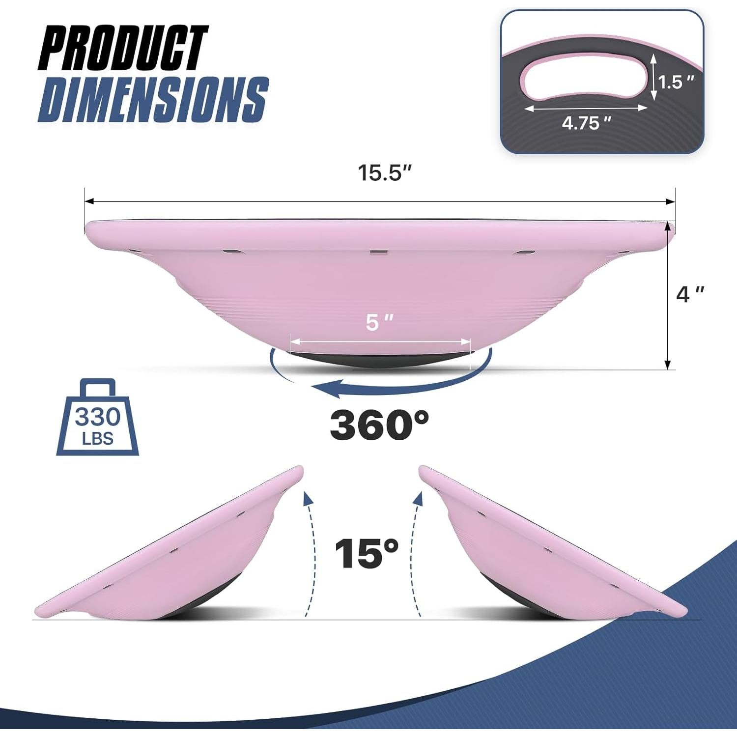 Tabla de Equilibrio MADOG para Adultos 39.37 cm Antideslizante