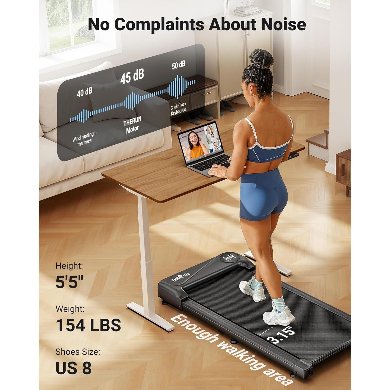 Caminadora Bajo Escritorio THERUN YT05-C Portátil 2 en 1